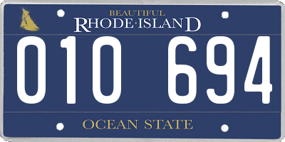 RI license plate 010694