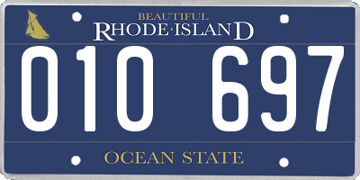 RI license plate 010697