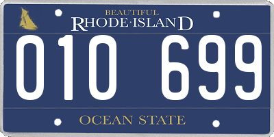 RI license plate 010699