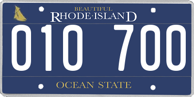 RI license plate 010700