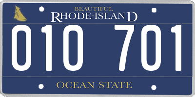 RI license plate 010701