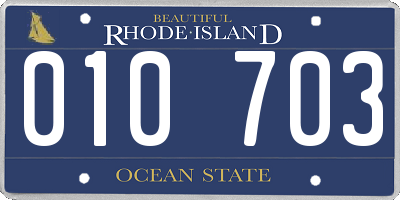 RI license plate 010703