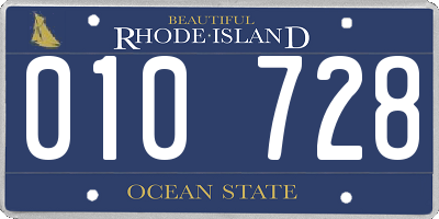 RI license plate 010728