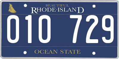 RI license plate 010729