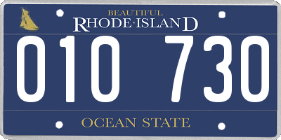 RI license plate 010730