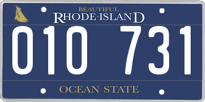 RI license plate 010731