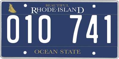 RI license plate 010741