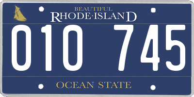 RI license plate 010745