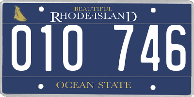 RI license plate 010746