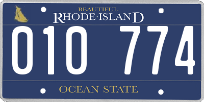 RI license plate 010774