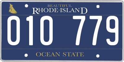 RI license plate 010779