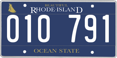 RI license plate 010791