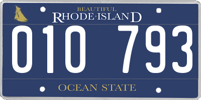 RI license plate 010793