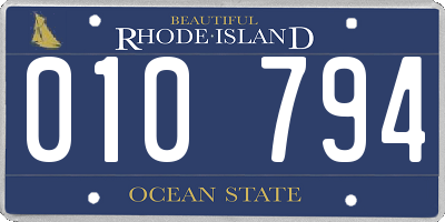 RI license plate 010794