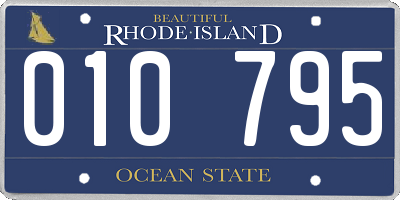 RI license plate 010795