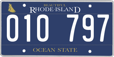 RI license plate 010797