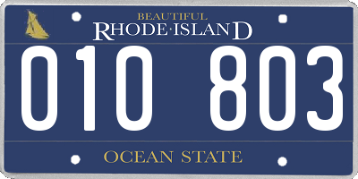 RI license plate 010803