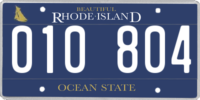 RI license plate 010804