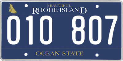 RI license plate 010807