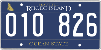 RI license plate 010826