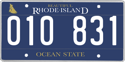 RI license plate 010831