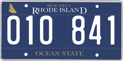 RI license plate 010841