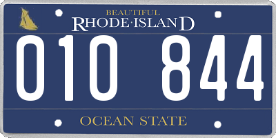 RI license plate 010844