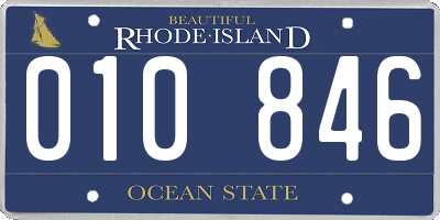 RI license plate 010846