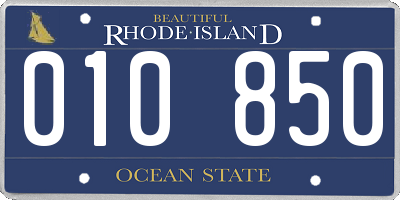 RI license plate 010850