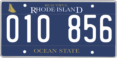 RI license plate 010856