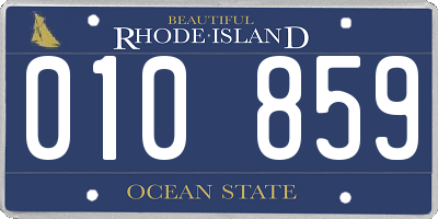 RI license plate 010859