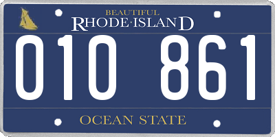 RI license plate 010861