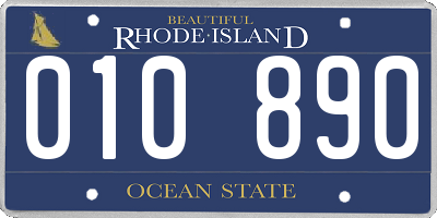 RI license plate 010890