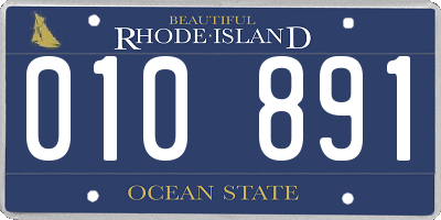 RI license plate 010891