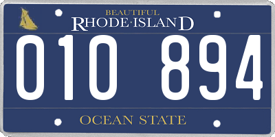 RI license plate 010894