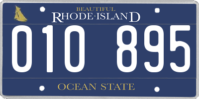 RI license plate 010895