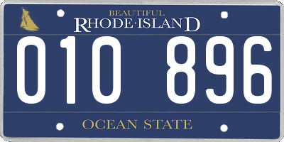 RI license plate 010896