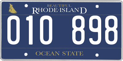 RI license plate 010898