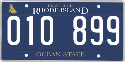 RI license plate 010899