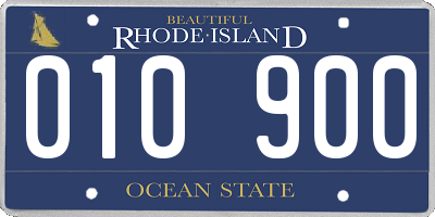 RI license plate 010900