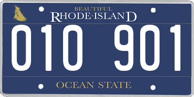 RI license plate 010901