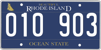 RI license plate 010903