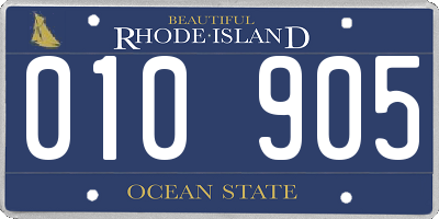 RI license plate 010905