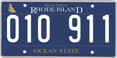 RI license plate 010911