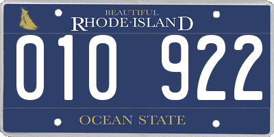 RI license plate 010922