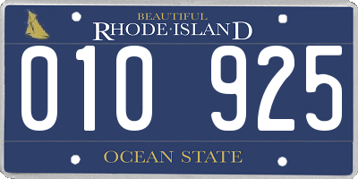 RI license plate 010925