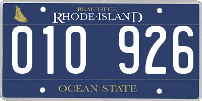 RI license plate 010926