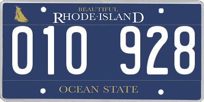 RI license plate 010928