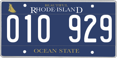 RI license plate 010929