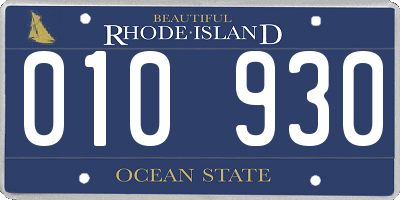 RI license plate 010930